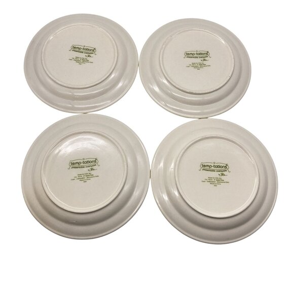 Temptations Old World Yellow Salad plates set of four 8" plate sandwich Dinnerwa - Picture 6 of 6